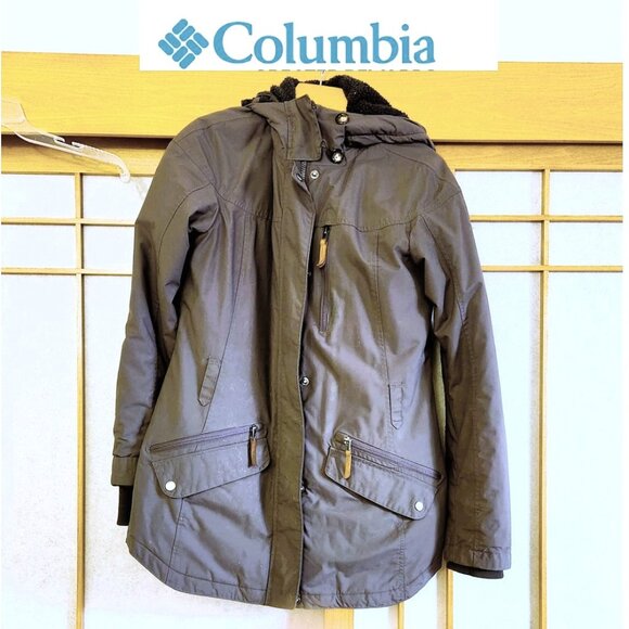 [COLUMBIA] Women's Omni Heat Thermal Hooded Olive Green Winter Insulated Jacket - Picture 1 of 16